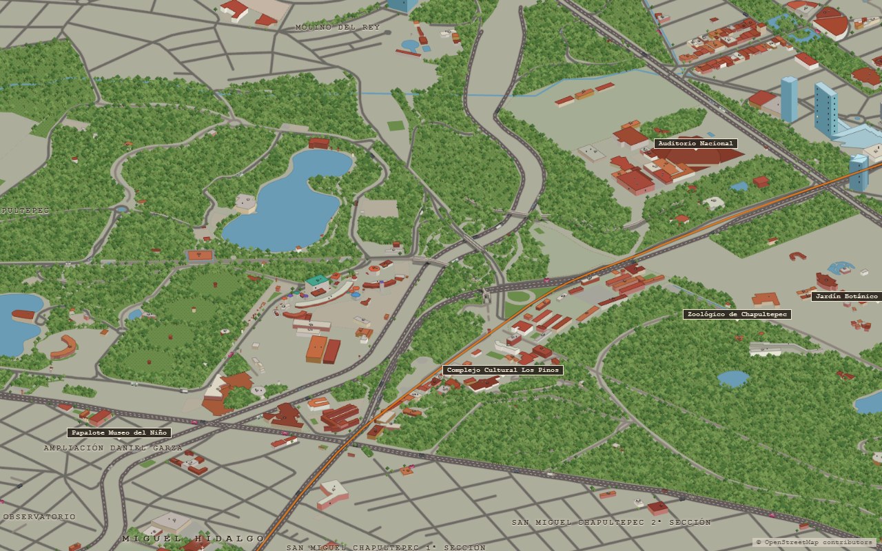 Chapultepec desde lejos: la mancha verde más grande del centro de la ciudad.
