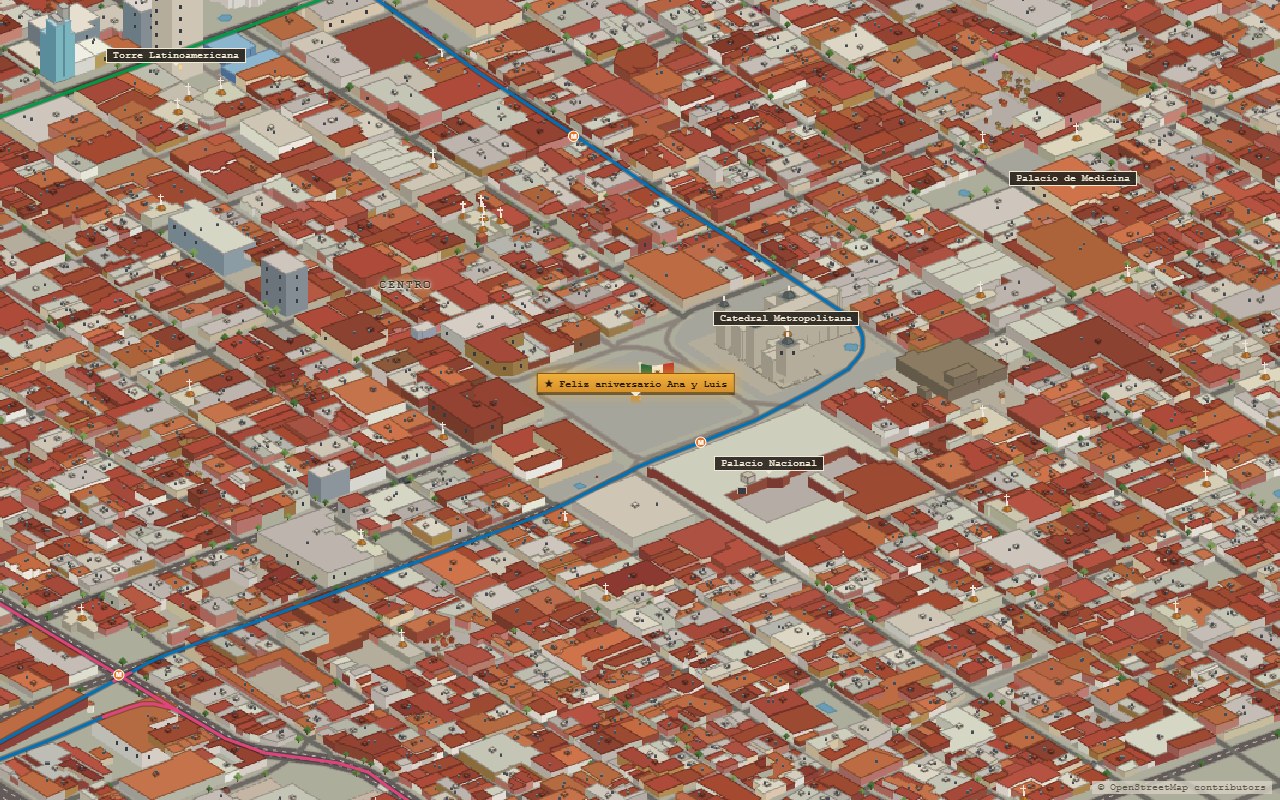 El Centro Histórico en el mapa. La traza colonial conserva el giro de la ciudad mexica.