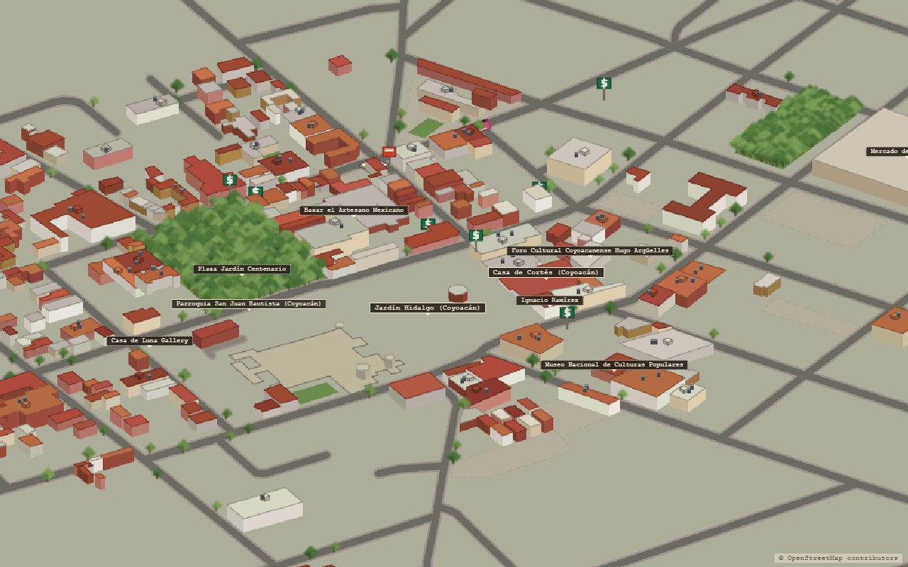 El centro de Coyoacán: el Jardín Centenario y la Plaza Hidalgo.