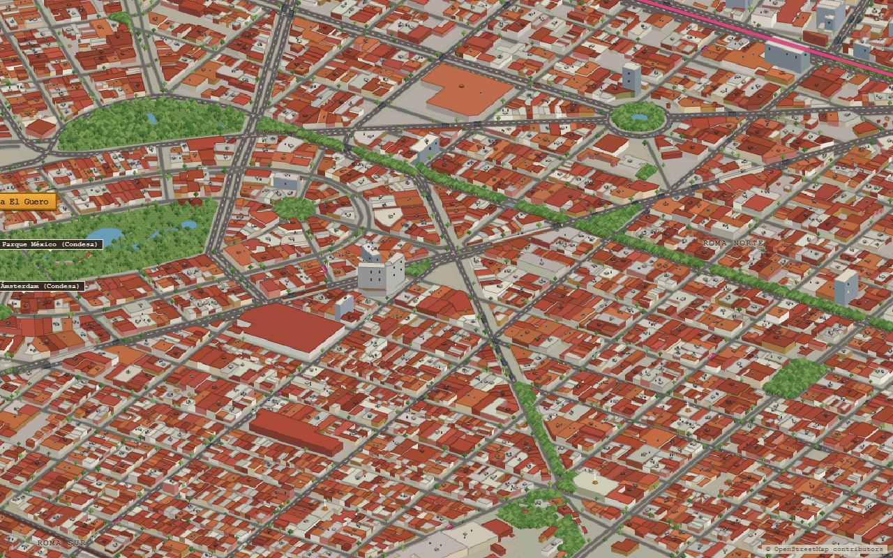 La Roma y la Condesa: la retícula recta de una y las curvas de la otra.